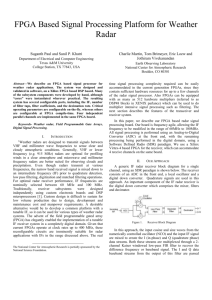 FPGA Based Signal Processing Platform For Weather Radar