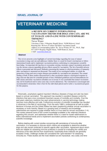 a review of current international vaccination trends for dogs and cats.