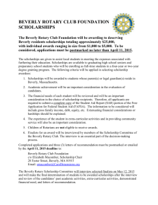 ROTARY SCHOLARSHIP INFORMATION