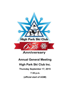 AGM HPSC 2014-2015 - High Park Ski Club