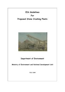 EIA Guidelines for Proposed Stone Crushing Plants