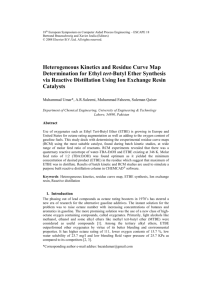 Heterogeneous Kinetics and Residue Curve Map Determination for