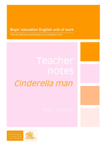 Cinderella Man Teacher Notes