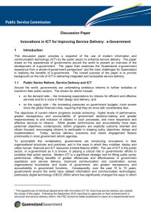 1.1 Public Sector Reform, Service Delivery and ICT