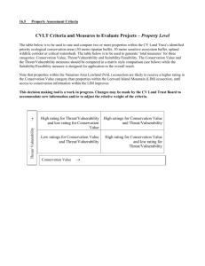 CVLT Project Selection - Standards & Practices