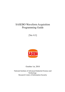 SASEBO Waveform Acquisition - Research Institute for Secure