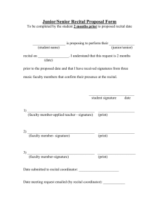 Junior/Senior Recital Proposal Form