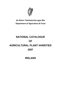 table of contents - Department of Agriculture