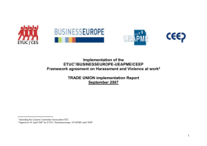 Implementation of the ETUC[1]/BUSINESSEUROPE