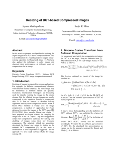 Resizing of DCT-based Compressed Images
