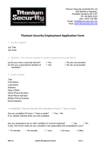 Employment Application form