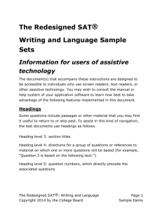 Sample Writing and Language Set 2 Answer Explanations