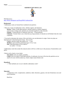 Identifying Sedimentary Rocks