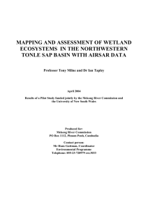 mapping and assessment of wetland ecosystems in the