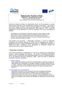 CIRCE Stakeholder guidance document