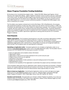 Word Document - Glaser Progress Foundation