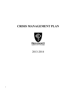 Crisis Management Plan 13-14x