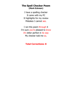 Spell Checker Poems-Corrected