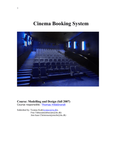 Cinema Booking system final