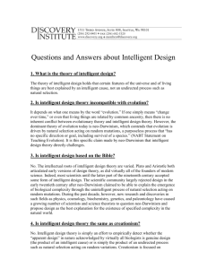 Questions and Answers about Intelligent Design