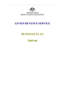 Business Plan 2005 - Department of Agriculture