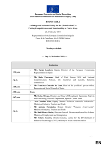 Programme - An Integrated Industrial Policy for the Globalisation Era