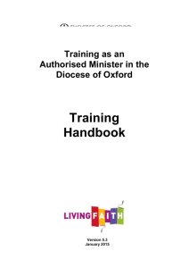 Authorised Ministry Training Handbook