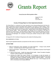 Grants Report - Orange County