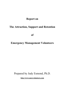 Report on the attraction, support and retention of emergency