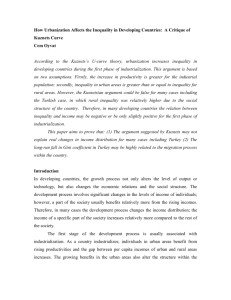 How Urbanization Affects the Inequality in Developing Countries: A