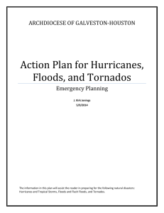 Action Plan for Hurricanes, Floods, and Tornados