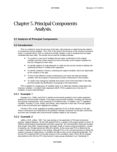 5:1 Analysis of Principal Components