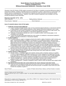 Complaint form - English - Santa Barbara County Education Office