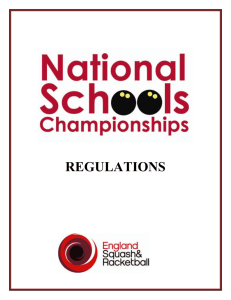 National School Championships Regulations
