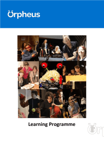Learning Programme - The Orpheus Centre