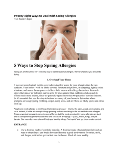 Twenty-eight ways to deal with spring allergies