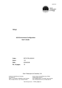 2. GCS Environment Configuration FileS