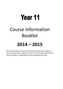 year 11 course information 2014 - Wallington County Grammar School