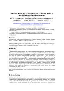 INCISO: Automatic Elaboration of a Citation Index in Social Science