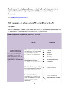 Risk Management & Prevention of Fraud and Corruption file