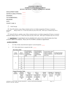 As-Built Detention Pond Checklist Form