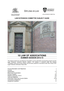 law extension committee subject guide