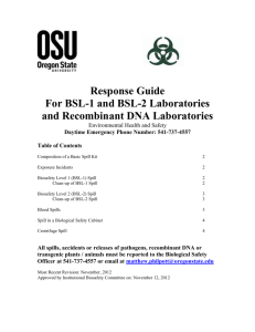 Biosafety Spill Response Guide