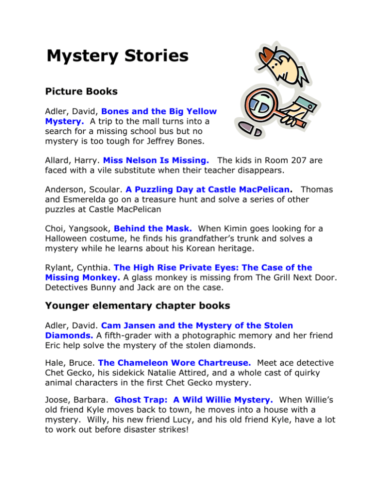 Mystery Stories Granby Public Schools