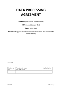 Data processing agreement