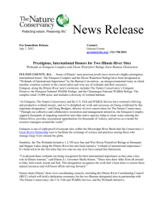 Prestigious, International Honors for Two Illinois River Sites