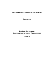 Contribution - The Law Reform Commission of Hong Kong