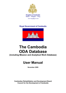Database Manual - The Council for the Development of Cambodia