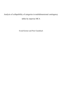 On analysis of collapsibility of categories in multidimensional