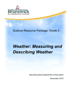 Weather - Measuring and Describing Weather